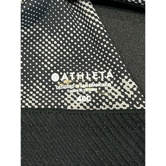 NWT ATHLETA Printed Advance Bra B-DD Sz 40C Black Gray Adjustable Straps - Picture 5 of 5